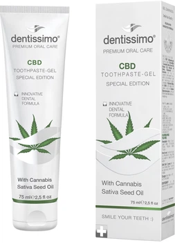Зубна паста-гель Dentissimo CBD з олією насіння коноплі 75 мл (7640162326865)
