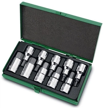 Набор бит впрессованных в головку Toptul 1/2" Н4-Н19 10 предметов (GAAD1007)