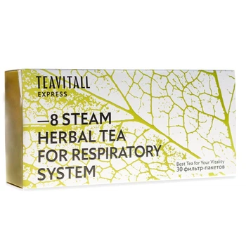 Чайный напиток GreenWay TeaVitall Express Steam 8, для дыхательной системы, 30 фильтр-пакетов (01597)