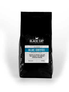 Кофе в зернах Black Cat Blue, 60% Арабики / 40% Робусты, 1 кг