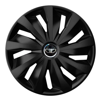 Автомобильные колпаки 4 Racing Grip Pro Black R14 с логотипом Daewoo (4 шт.)