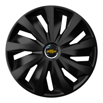 Автомобильные колпаки 4 Racing Grip Pro Black R15 4 шт. (с логотипом Chevrolet)