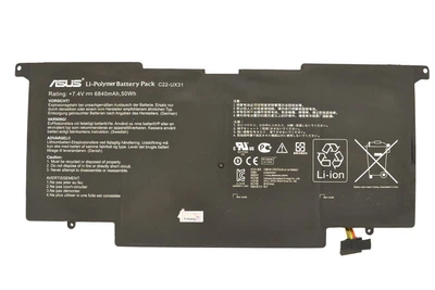 Посилена акумуляторна батарея для ноутбука Asus C22-UX31 UX31A 7.4V Black 6840mAh Orig
