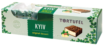 Коробка вафельних цукерок CHOCOBOOM TORTUFEL Kyiv 185 г