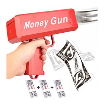 Пистолет денежный Money Gun , деньгомет с батарейками
