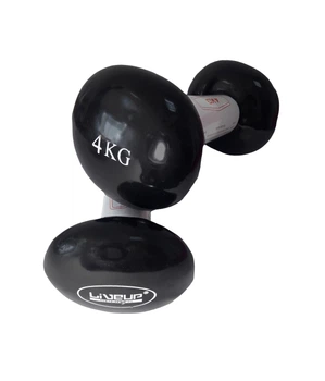 Гантели виниловые пары Vinyl Dumbbell Egg Head черный 2х4кг (LS2001-4)