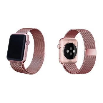 Ремешок для Apple Watch 42mm/44mm миланская петля розовое золото (Milanese Loop) Unique covers