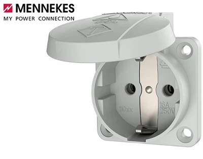 Панельна розетка SCHUKO сіра MENNEKES 16A2p+E 230V IP54 1 шт (арт. 11030)