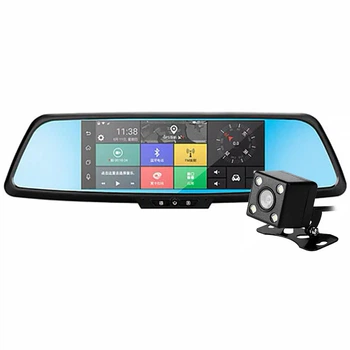 Зеркало видеорегистратор 7" Lesko Car H9 на Android 1+16 GB GPS/ Bluetooth/ 3G/ FM/ Wi-Fi камера заднего вида