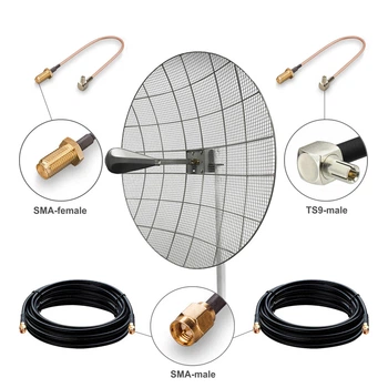 Комплект усиления сигнала 3G/4G LTE MIMO Kroks KNA30-1700/2700 30dBi + 2 кабеля по 20 метров + переходники TS9