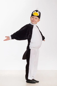 Карнавальный костюм Пингвин Maski karnaval НГ 3-8 лет One size Чёрный