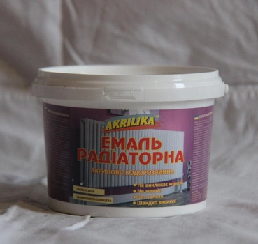Эмаль акриловая радиаторная Akrilika белоснежная 0,8 кг