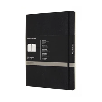 Записник Недатований Moleskine PRO великий / Чорний М'який (8058647620831)