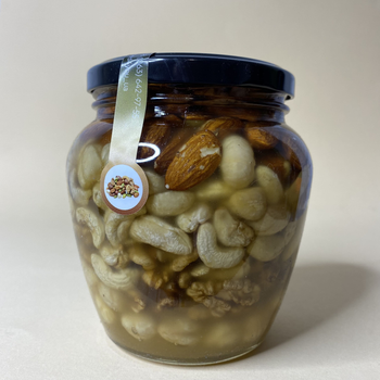Асорті горіхів в меді (фундук, мигдаль, волоський горіх, кеш'ю), Med4you 660 грамм