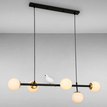 Люстра подвесная Light House LS-17112-5 BK+WH черная