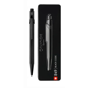 Ручка Caran d'Ache 849 BLACK CODE Чорна з чорним стрижнем + box (7630002342612)