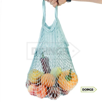 Эко сумка клетчатая "Авоська" большая 7л - Avoskin Bag Blue