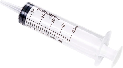Шприц трикомпонентний одноразовий стерильний Solocare Catheter Tip без голки 50 мл 25 шт. (Н359061)