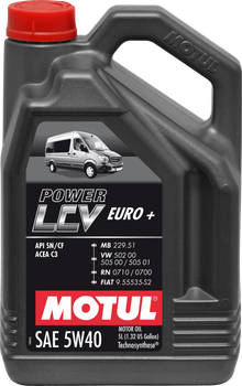 Моторное масло Motul Power LCV Euro+ SAE 5W-40 5 л (106132)