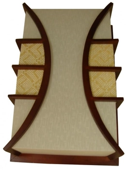 Бра настенное накладное деревянное в восточном стиле BKL-131S/2 E27 Brille 180425