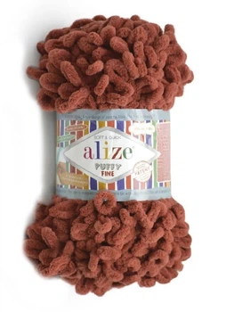 Пряжа для вязания Alize Puffy Fine 90 Терракот