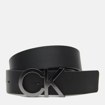 Ремінь чоловічий шкіряний Calvin Klein Jeans Adj Ck Metal Silver Sb 35 mm K50K507865-BAX 110 см Ck Black (8719855225408)