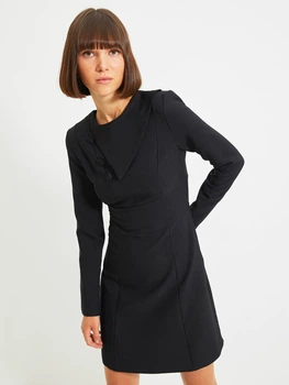 Сукня міді осіння жіноча Trendyol TWOAW22EL0565 40 Black (8683044133440)