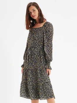 Платье миди летнее женское Trendyol TWOAW22EL1754 36 Black (8683044986688)