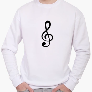 Свитшот мужской Скрипичный ключ (Treble clef) (8771-2086) Белый XXL