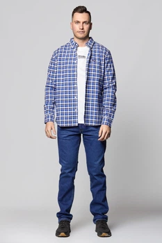 Рубашка Wrangler LS 1 PKT BUTTON DOWN Regular Fit (W5A3TS114) Синий S-00