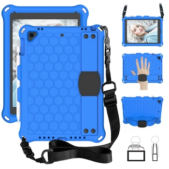 Чехол STR EVA Apple iPad 10.2" детский с ремнём для ношения на плече и подставкой Blue
