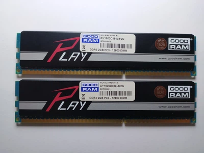Комплект оперативной памяти GOODRAM PLAY DDR3 4Gb (2*2Gb) 1600MHz PC3-12800 (GY1600D364L8/2G) Б/У