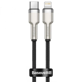 Дата кабель Baseus Cafule Metal Type-C to Lightning PD20W (2m) (CATLJK-B) Черный