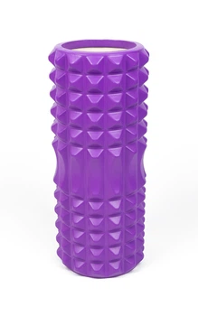 Массажный ролик Wealis Grid Roller Free Spine 33 см фиолетовый (роллер, валик, цилиндр для МФР и йоги, массажер для спины, ног, рук, шеи) (WS-GR33-1.2)