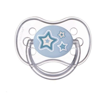 Пустышка Canpol babies силиконовая симметричная 0-6 м Newborn baby - синие звезды 22/580_blu