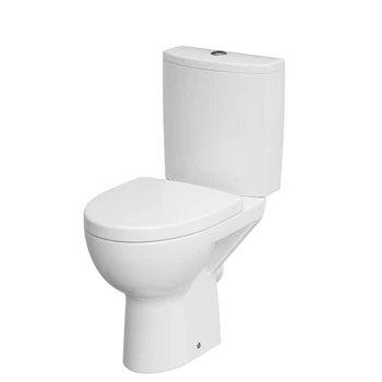 Унитаз-компакт напольный безободковый белый CERSANIT PARVA CLEAN сиденье микролифт выпуск в стену K27-071