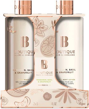 Набір для жінок Grace Cole Mandarin, Basil & Grapefruit Body Care Duo Гель для душу 500 мл + Лосьйон для тіла 500 мл (5055443661290)
