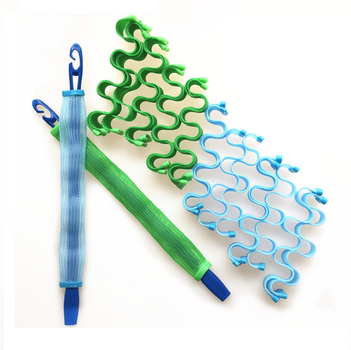Бигуди Magic Curler "Волна" длина 30 см, набор 18 шт., зелено-голубые