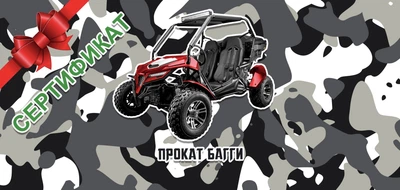 Подарунковий сертифікат на годинну прогулянку на баггі