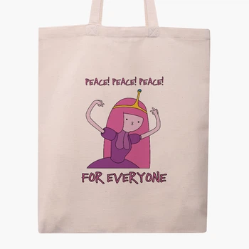 Эко сумка шоппер Время приключений Принцесса бубльгум (Adventure Time Princess Bubblegum) (9227-1576) 41x35 см Бежевый