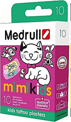 Пластир медичний Medrull дитячий Тату "Mi Kids", з полімерного матеріалу, розмір 25 мм х 57 мм, №10
