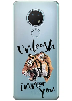 Силиконовый чехол iSwag для Nokia 6.2 Тигр (M13182)