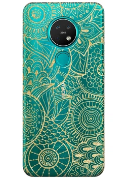 Силиконовый чехол iSwag для Nokia 7.2 Золотая мандала (M13213)