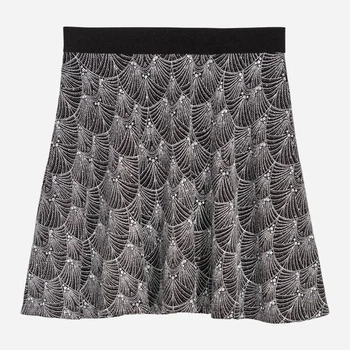 Юбка мини летняя женская H&M 0356289 XS Серебристая (KAY2000001293621)