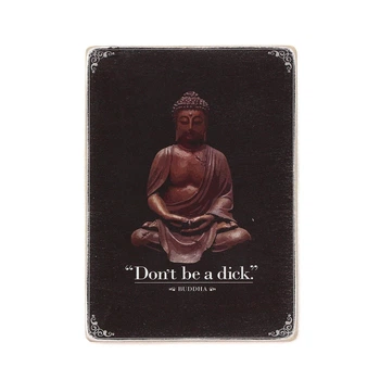 Дерев'яний постер Wood Posters "Do not be a dick. Buddha" (A4 формат, фанера) (pvh0035)