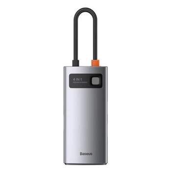 USB-хаб Baseus Metal Gleam Series 4-in-1 USB-C to 2xUSB 3.0 + HDMI + USB-C Gray (CAHUB-CY0G)