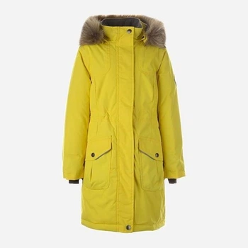Дитяче зимове пальто-парка для дівчинки Huppa Mona 2 12200230-70002 122 см Жовте (4741468937731)