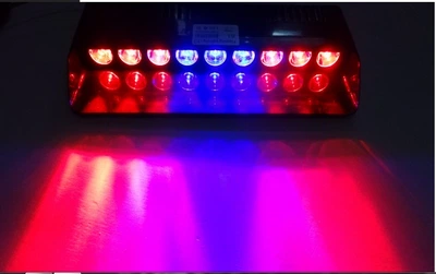Стробоскопы мигалки на лобовое стекло 9 LED Красный + Синий