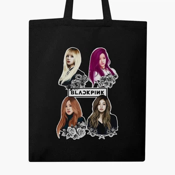 Эко сумка шоппер Блэк Пинк (BlackPink) (9227-1341) 41x35 см Черный