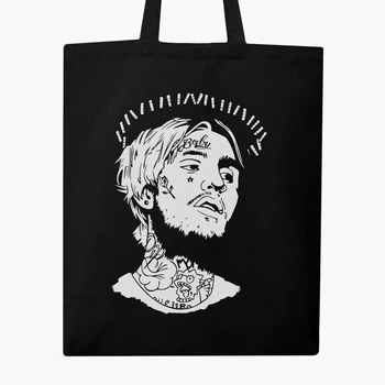 Еко сумка шопер Ліл Піп (Lil Peep) (9227-2634) 41x35 см Чорний